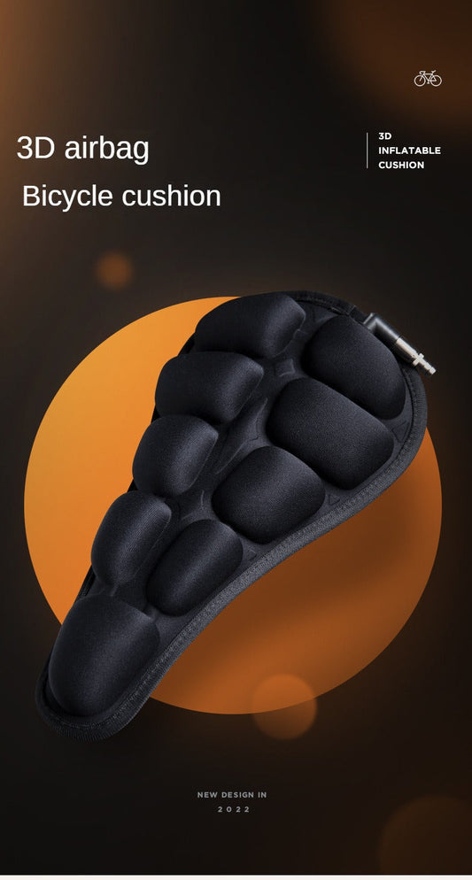 Bicycle Cushion Cover,Inflatable Airbag Thickened Sponge Silicone,Mountain Bike Riding Super Soft Seat Cover