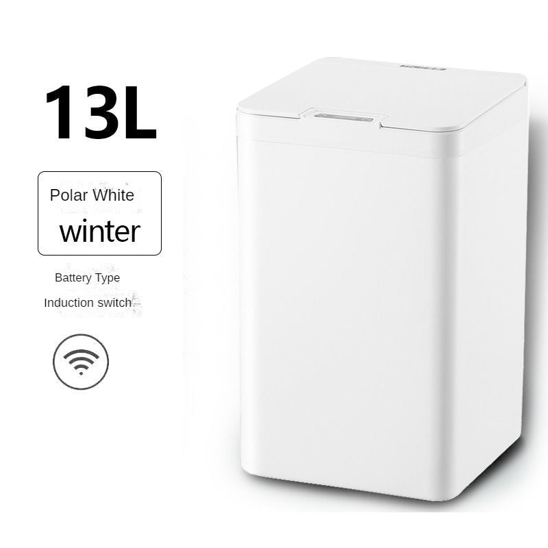 Smart trash can fully automatic electric induction pedal-free living room trash can with cover