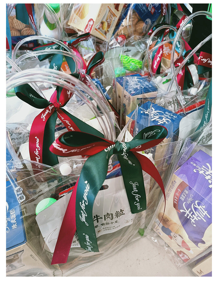 SB-Ribbon,Fresh Flower Packaging Ribbon,Floral Art Foil-Stamped Twill Ribbon,Love Is Eternal Letter Floral Bouquet Ribbon