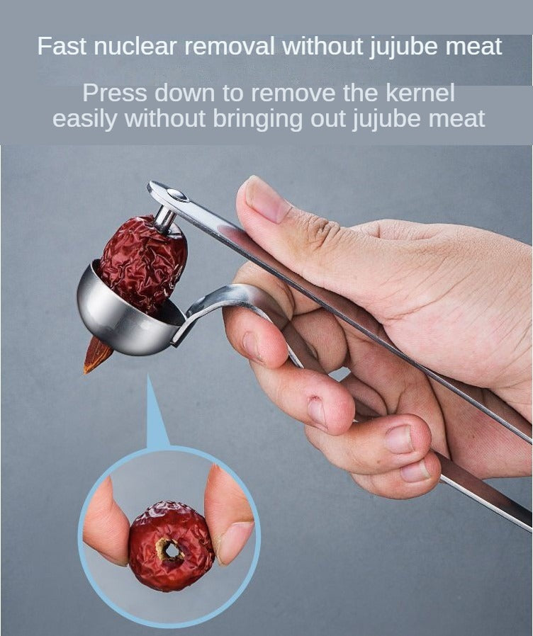 Date Pit Remover,Cherry Seed Remover Pitting Tool,Pitter for Cherry, Hawthorn, Red Date, Jujube