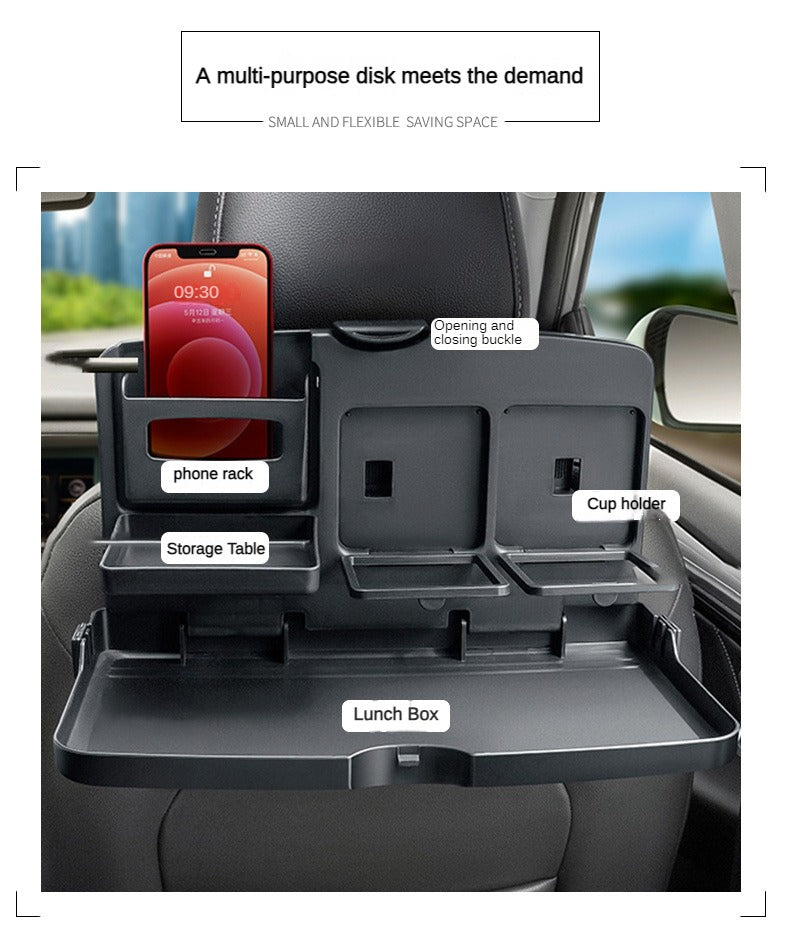 Car Chair Back Dining Table Multifunctional Children's Dining Plate Car Beverage Rack Foldable Stand Car Computer Table 1503