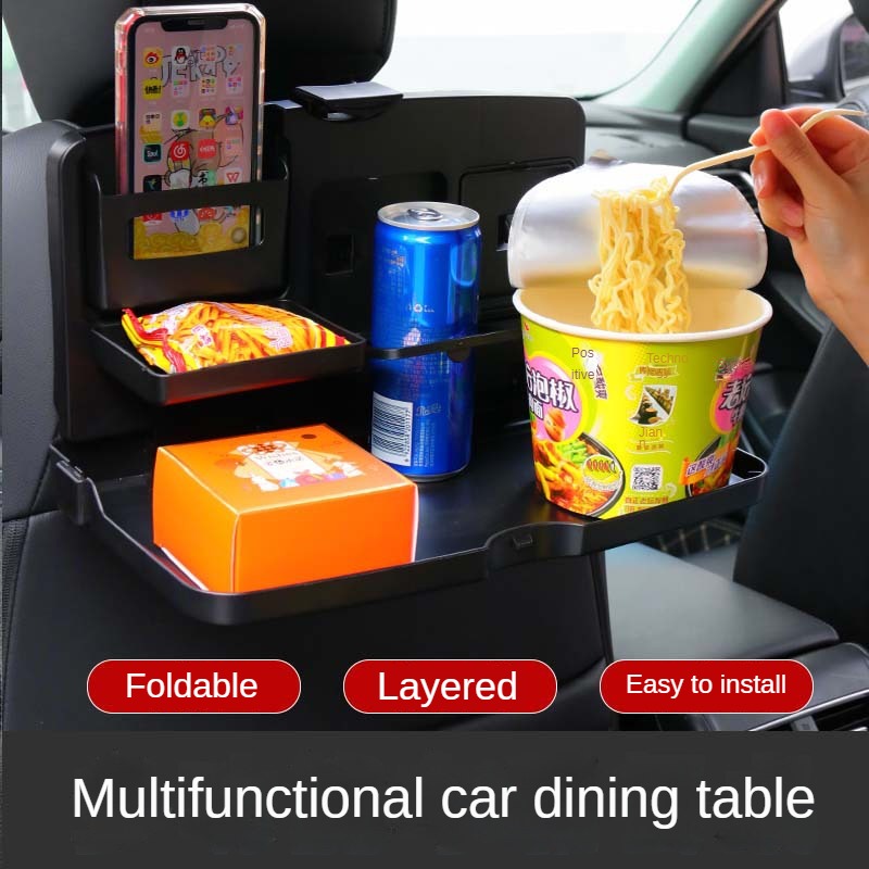 Car Chair Back Dining Table Multifunctional Children's Dining Plate Car Beverage Rack Foldable Stand Car Computer Table 1503