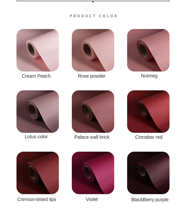 CC- pure color mocha paper flower wrapping paper floral packaging waterproof thickened kraft paper bouquet flower shop rose wrapping paper