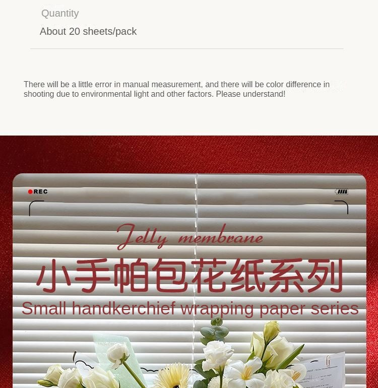 AQ-Paper for Wrapping Flowers,Waterproof Jelly Film Flower Wrapping Paper.Flower Shop Materials,Fresh Flower Wrapping Paper