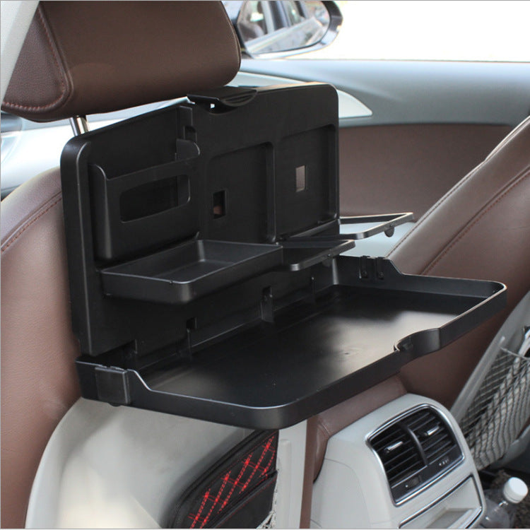 Car dinner plate, chairback storage table, car seatback beverage holder