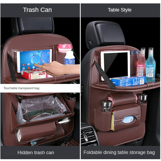 Car foldable garbage bag, touch screen transparent pocket
