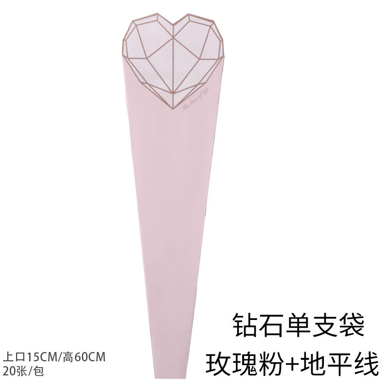 Transparent Waterproof Gold-Edged Flower Packaging Bag,Bouquet Handmade DIY Packaging Materials