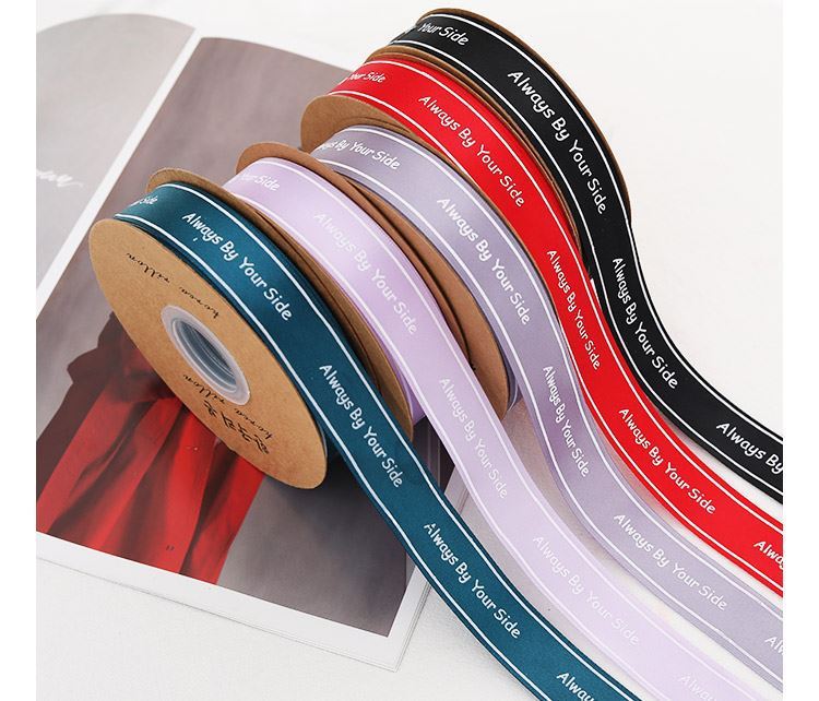 SG-Alphabet Letter Ribbon,Fresh Flower Packaging Satin Ribbon,Bouquet Gift Packaging Bow Ribbon,Cake Weave Ribbon,