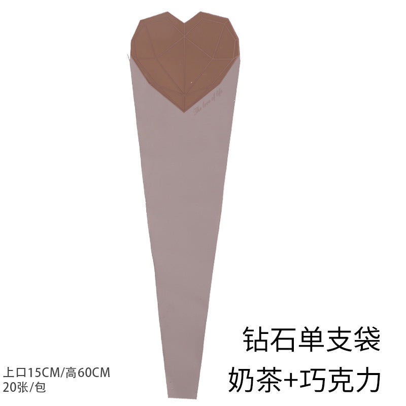 Transparent Waterproof Gold-Edged Flower Packaging Bag,Bouquet Handmade DIY Packaging Materials