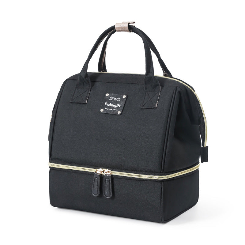 Mommy Bag,Double-layer wet and dry separation mother and baby bag.Shoulder Handbag,Mommy Outdoor Breastfeeding Bag
