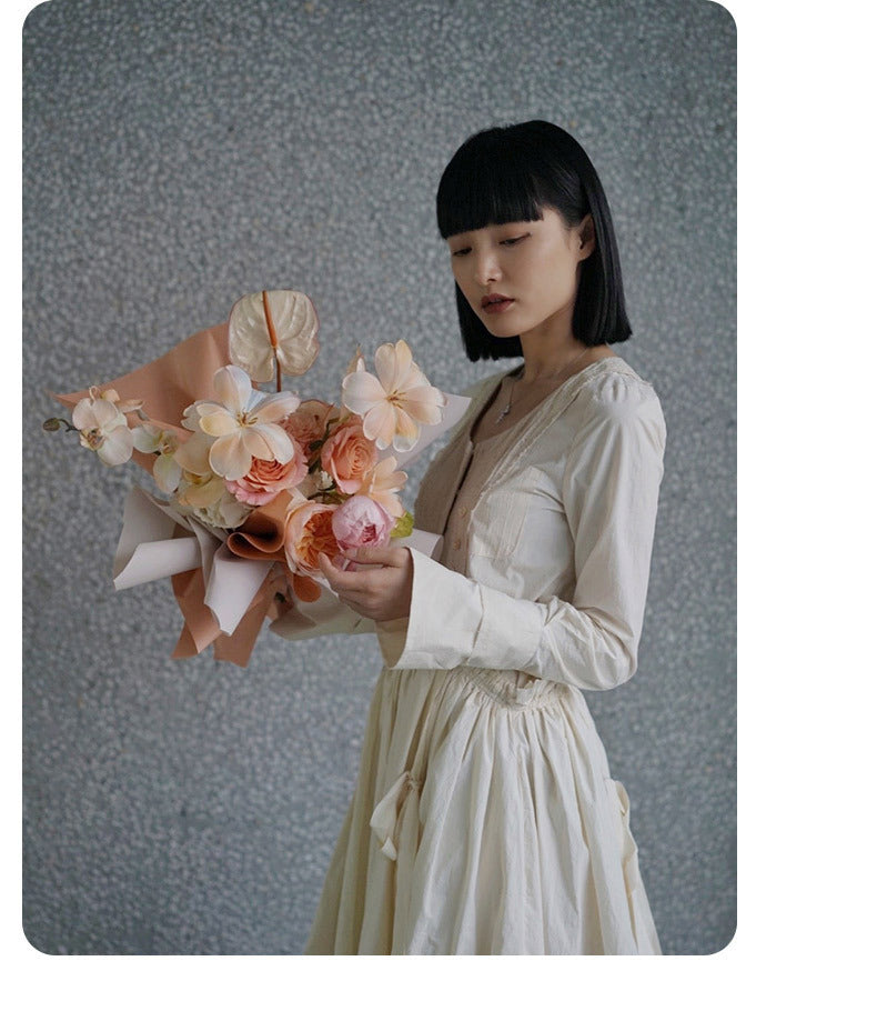 CC- pure color mocha paper flower wrapping paper floral packaging waterproof thickened kraft paper bouquet flower shop rose wrapping paper