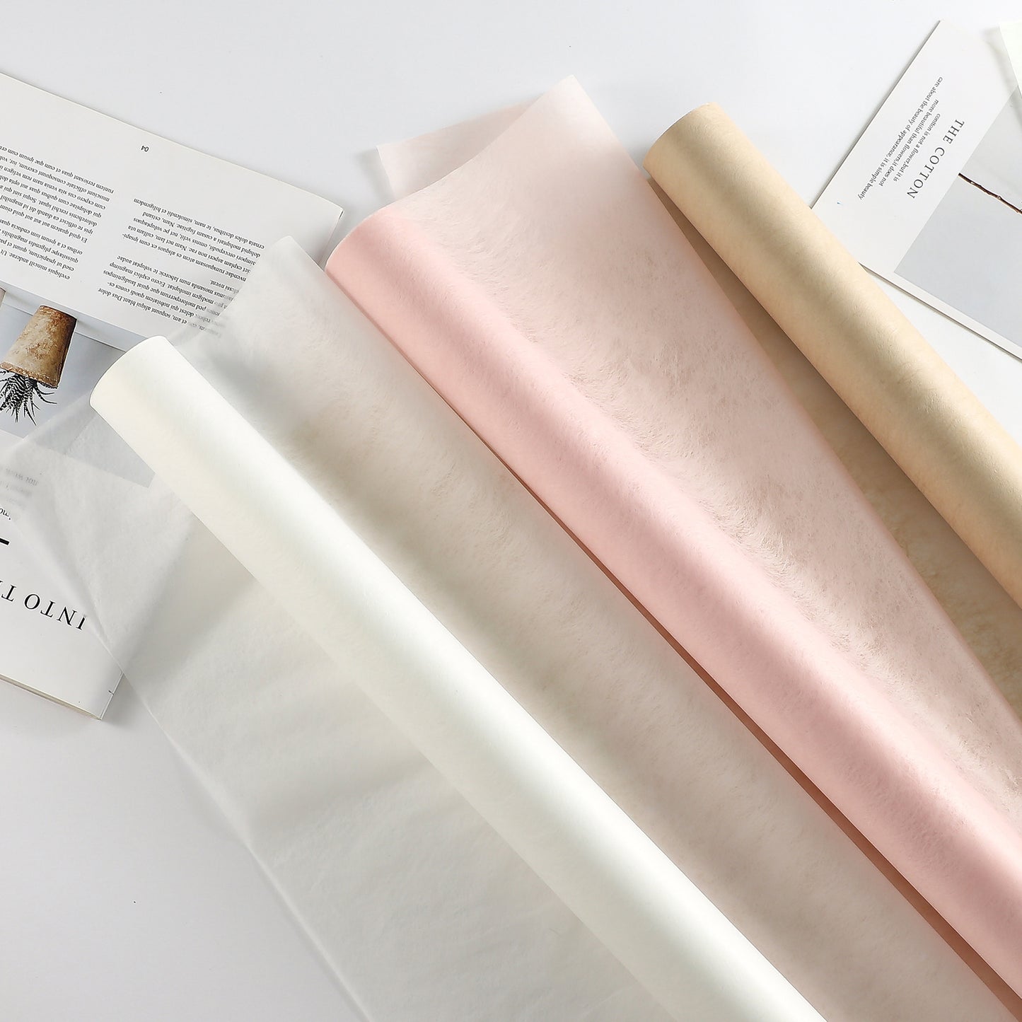 Waterproof Milk Cotton Paper,Pull-Out Flower Wrapping Paper,Non-Woven Lining Cotton Paper