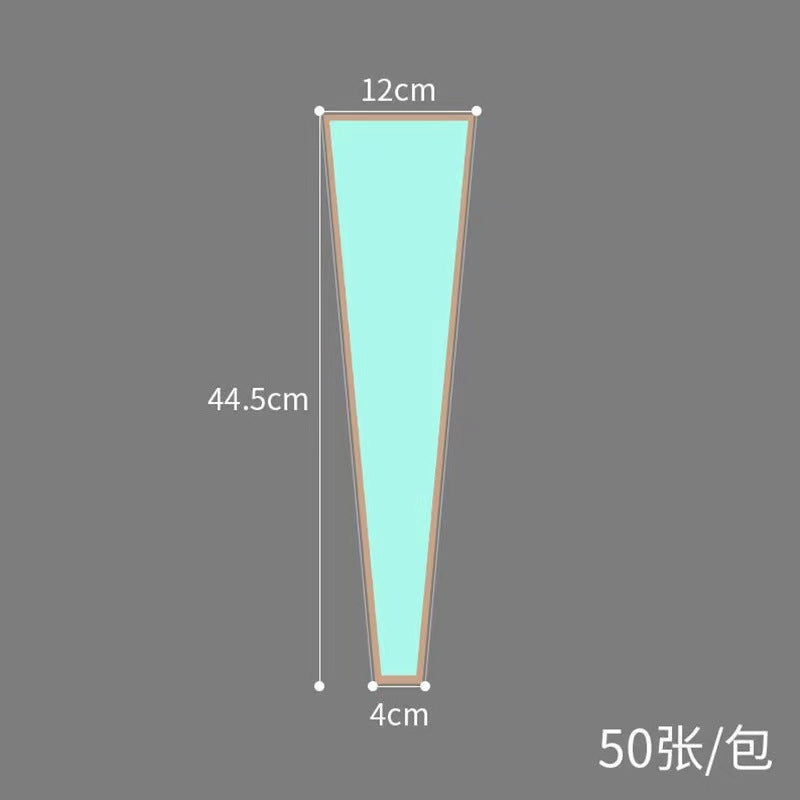 Transparent Waterproof Gold-Edged Flower Packaging Bag,Bouquet Handmade DIY Packaging Materials
