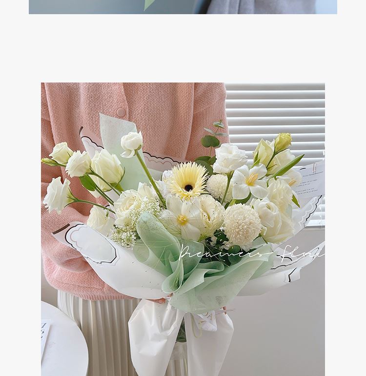 AQ-Paper for Wrapping Flowers,Waterproof Jelly Film Flower Wrapping Paper.Flower Shop Materials,Fresh Flower Wrapping Paper