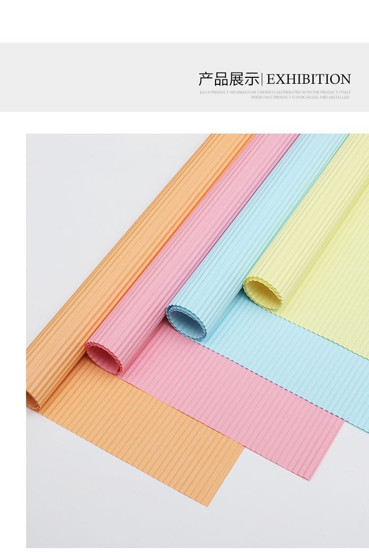 AD-Solid Color Corrugated Paper,Crepe Paper,Fresh Flower Wrapping Paper,Handcrafted Wavy Pattern,Bouquet Wrapping Floral Paper,Flower Shop Floral Craft Materials