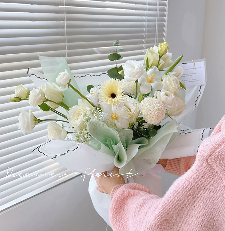 AQ-Paper for Wrapping Flowers,Waterproof Jelly Film Flower Wrapping Paper.Flower Shop Materials,Fresh Flower Wrapping Paper