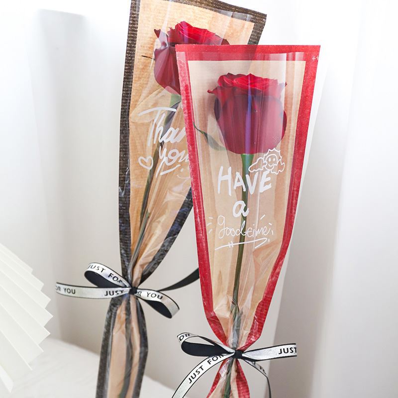 Rose Single Stem Packaging Bag