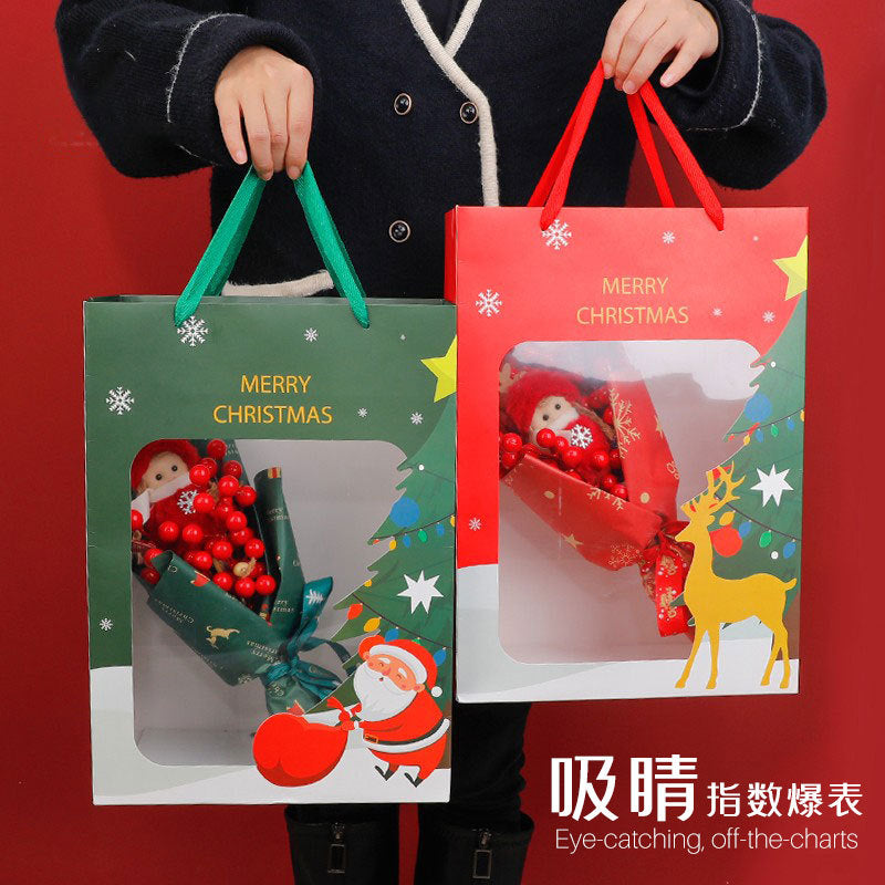 Christmas-themed display tote bags,Fresh flower bouquet packaging