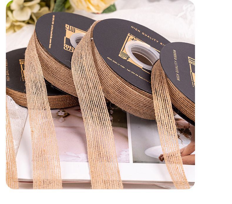 SF-Jute Twine,Vintage Burlap Ribbon,Baking Flower Packaging SuppliesBouquet Floral Ribbon,Flower Shop Floral DIY Materials