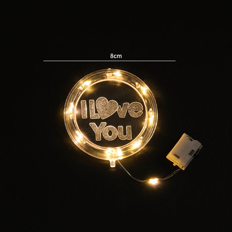 Party Ambience Lights Flower Packaging Bouquet Warm White Lights Happy Birthday Cake Decoration Lights Crown English Numbers Lights