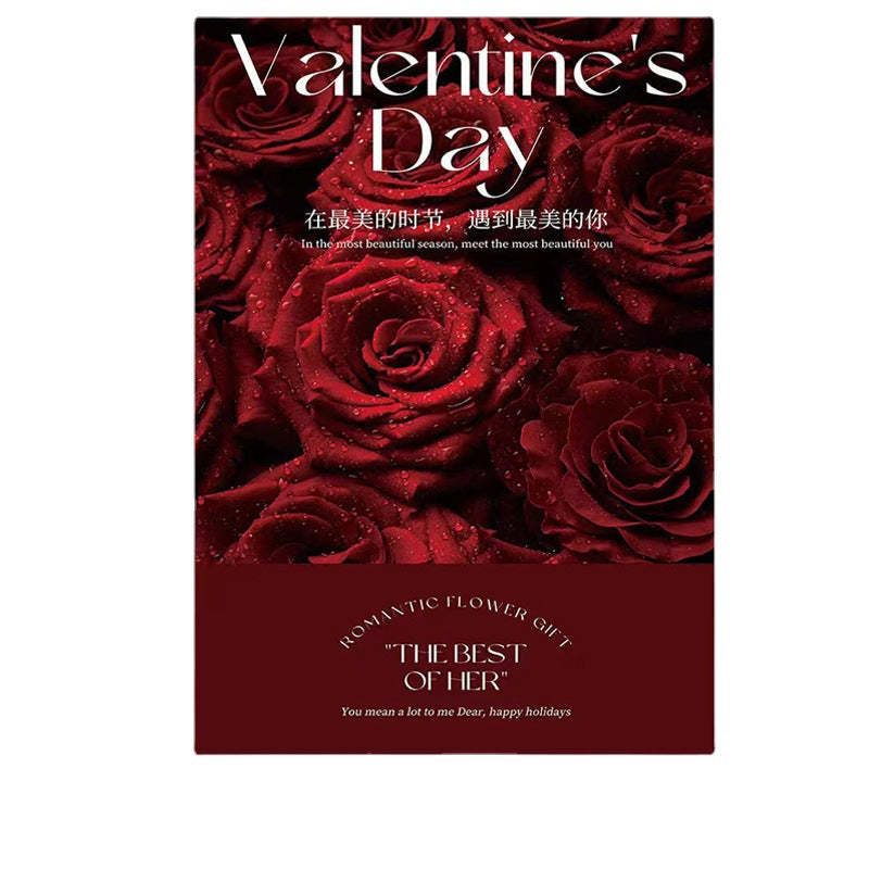 AL-Valentine's Day Confession Letter,Minimalist Trendy Paper,Floral Arrangement Bouquet Wrapping Paper,Fresh Flower DIY Packaging Materials