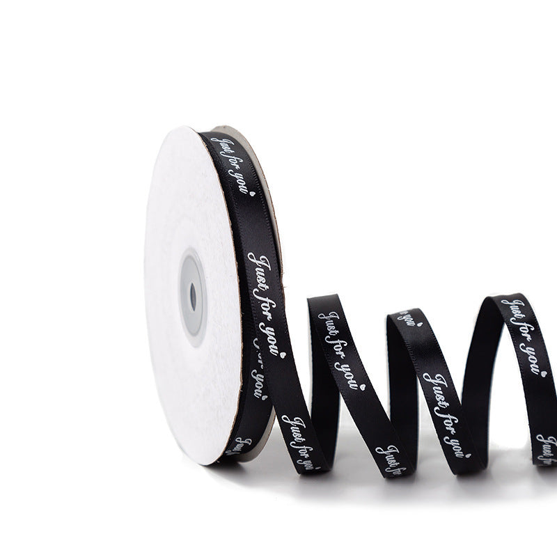 SD-1cm printed ribbon only for you Packaging ribbon English printed ribbon gift baking packaging ribbon flower shop use