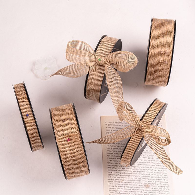SF-Jute Twine,Vintage Burlap Ribbon,Baking Flower Packaging SuppliesBouquet Floral Ribbon,Flower Shop Floral DIY Materials