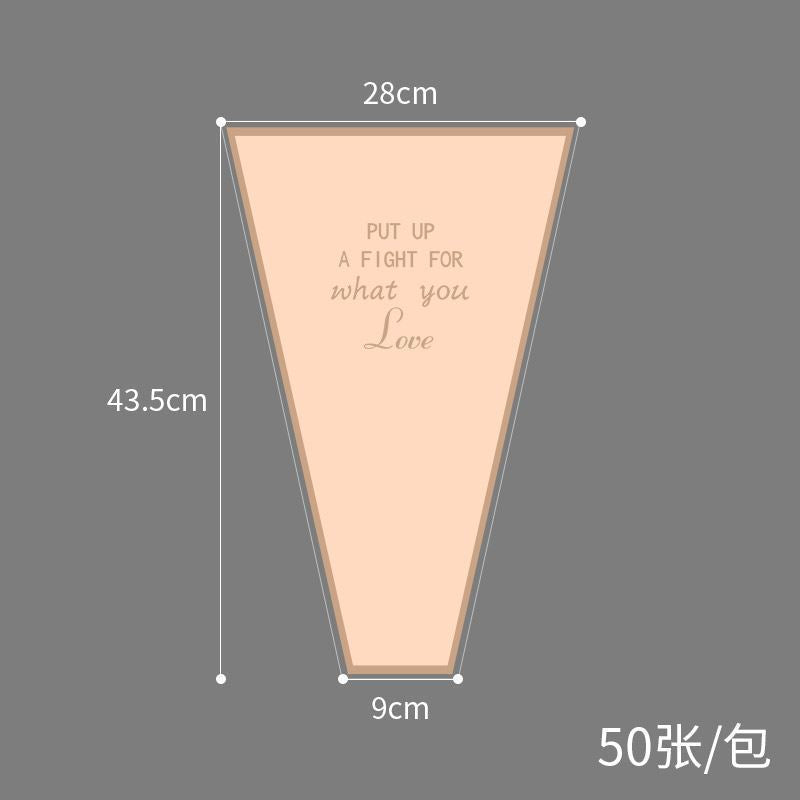 Transparent Waterproof Gold-Edged Flower Packaging Bag,Bouquet Handmade DIY Packaging Materials
