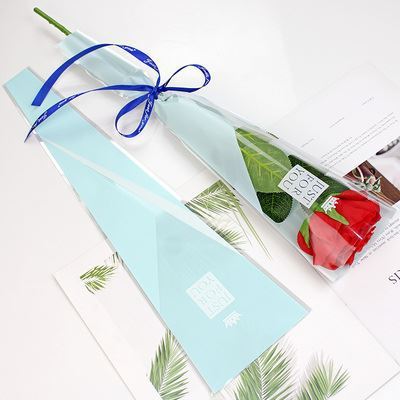 Transparent Waterproof Gold-Edged Simple Frame Flower Packaging Bag