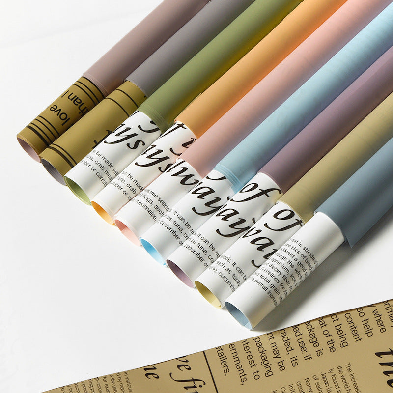 AS-Elegant Paper,Fresh Flower Bouquet Wrapping Paper,Double-Sided Floral Paper