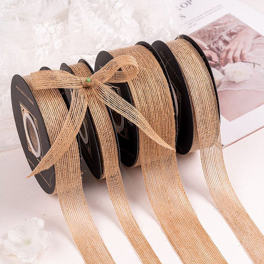 SF-Jute Twine,Vintage Burlap Ribbon,Baking Flower Packaging SuppliesBouquet Floral Ribbon,Flower Shop Floral DIY Materials