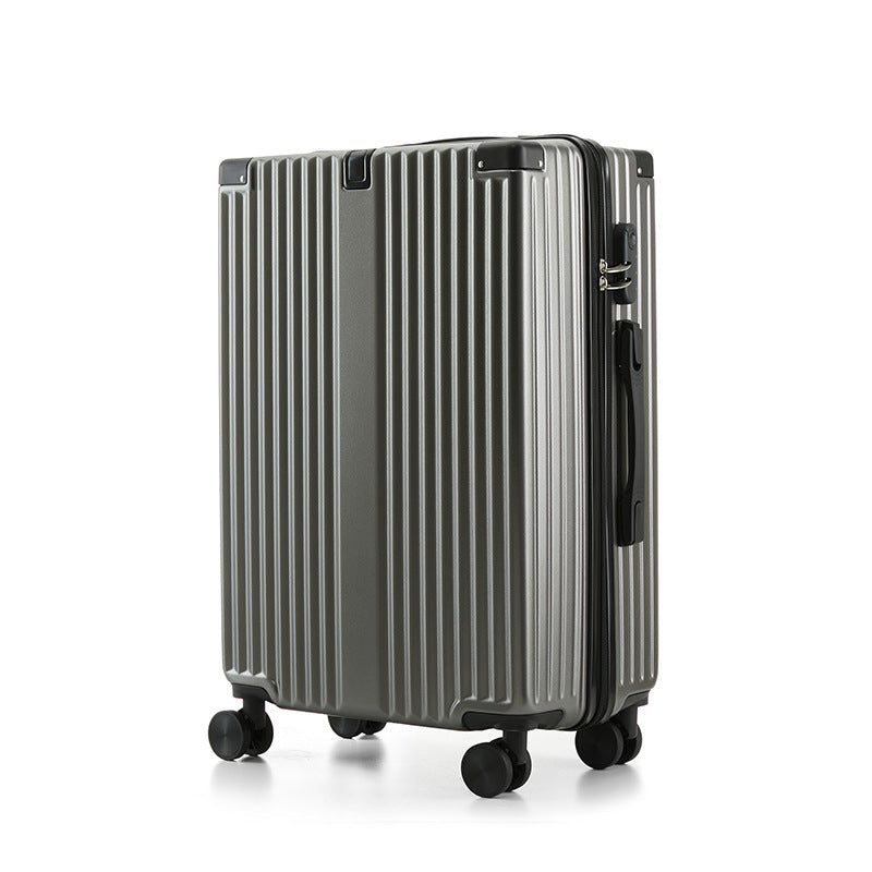 20/24/26-inch travel boarding case, functional trolley suitcase, with password lock, with USB charging port, with a separate water bottle holder, with a hanging hook.
