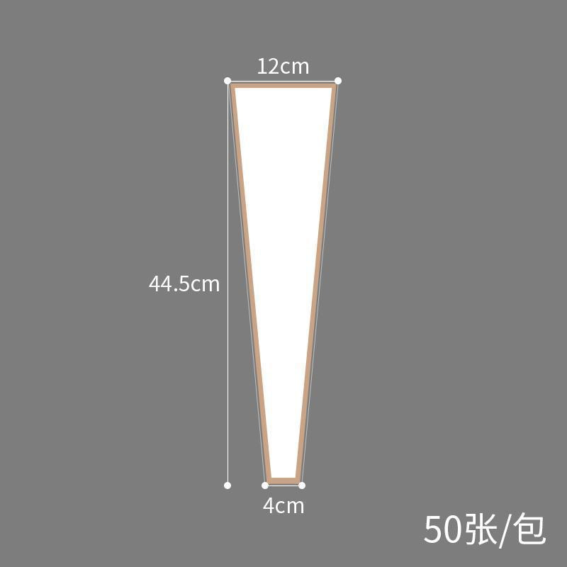 Transparent Waterproof Gold-Edged Flower Packaging Bag,Bouquet Handmade DIY Packaging Materials