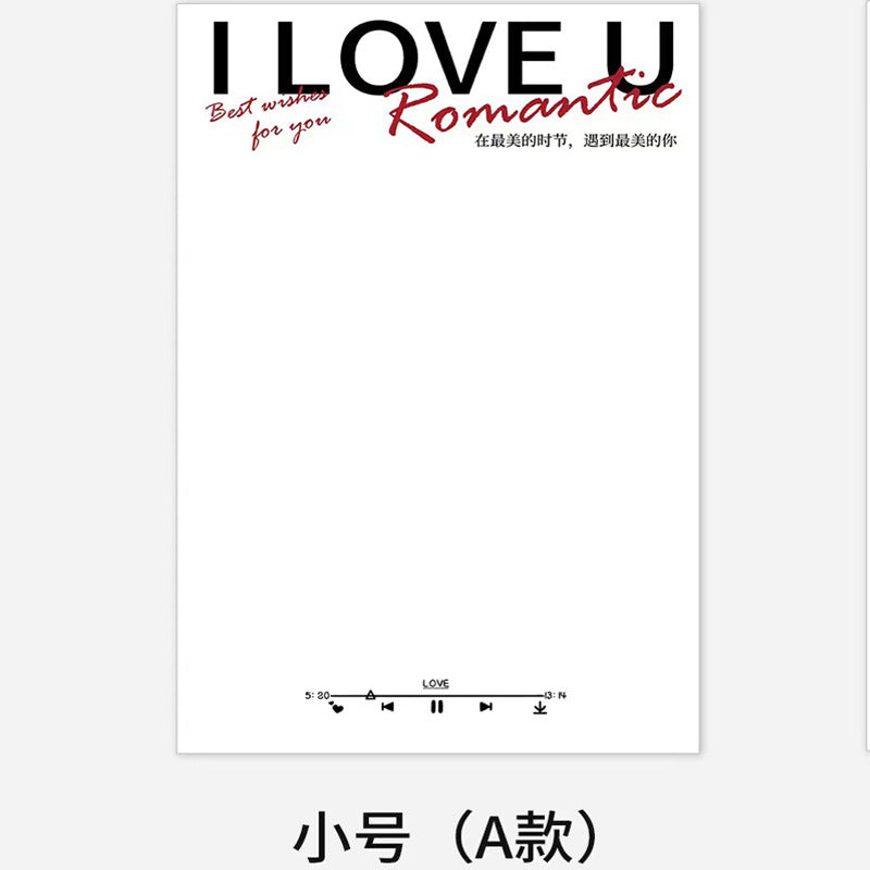 AL-Valentine's Day Confession Letter,Minimalist Trendy Paper,Floral Arrangement Bouquet Wrapping Paper,Fresh Flower DIY Packaging Materials
