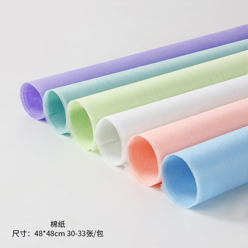 AH-Solid Color Cotton Paper,Lining Paper,Floral Sponge Paper,Wrapping Paper for Flowers,Floral Craft DIY Materials,Solid Color Bouquet Wrapping Paper