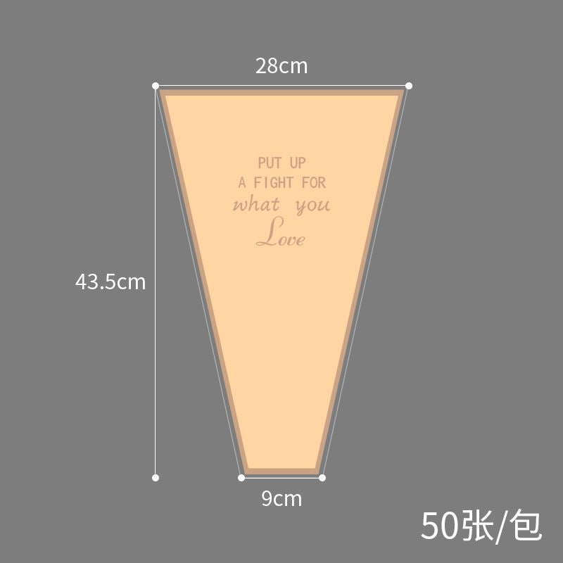 Transparent Waterproof Gold-Edged Flower Packaging Bag,Bouquet Handmade DIY Packaging Materials