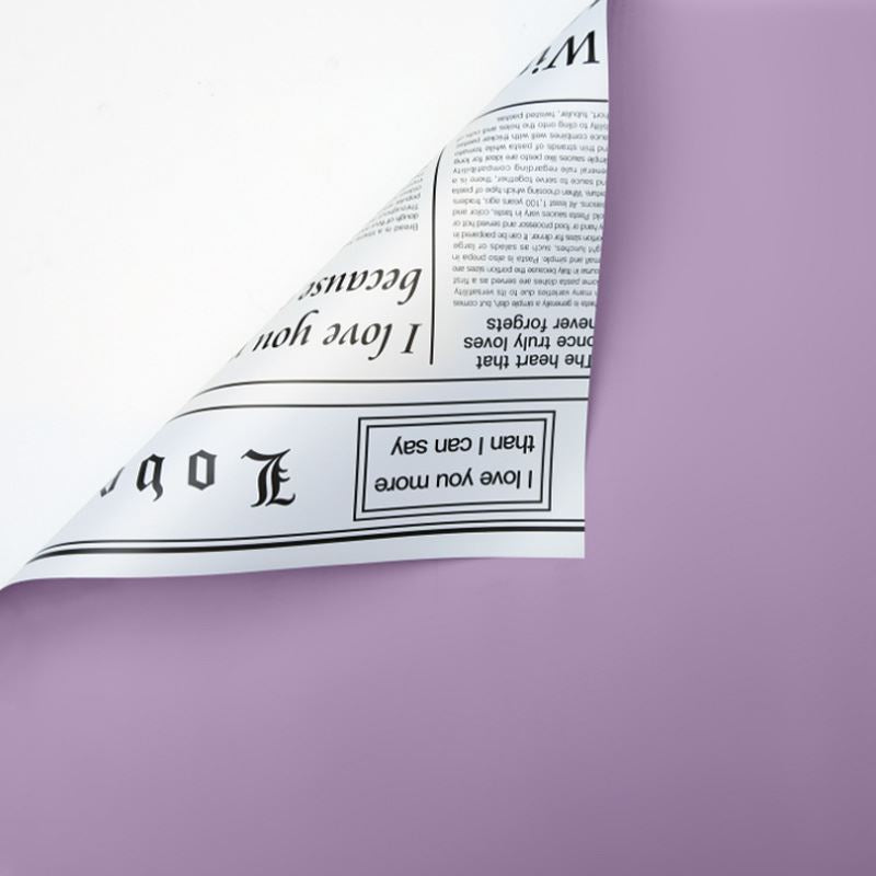 AS-Elegant Paper,Fresh Flower Bouquet Wrapping Paper,Double-Sided Floral Paper