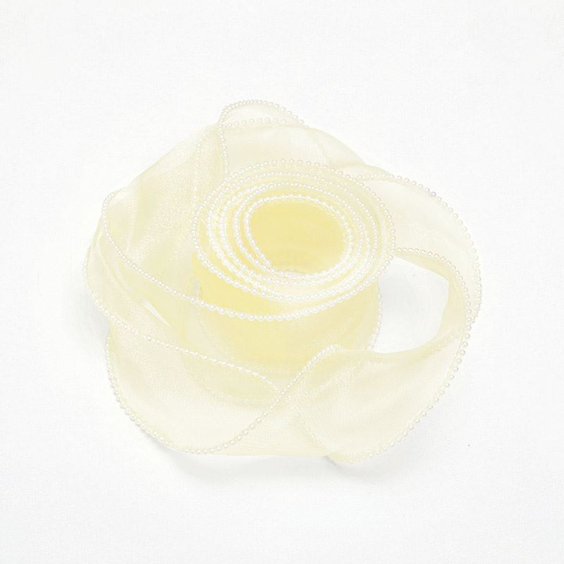 SJ-Gold Edging,Fish Tail Organza Ribbon,Polyester Organza Floral Ribbon,Cake Box Gift Box Bow,Packaging Woven Ribbon,Ribbon