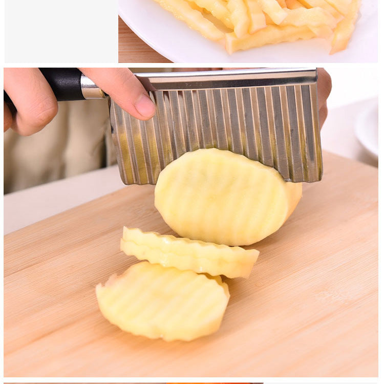 Wave knife stainless steel wolf tooth potato knife cut fries ripple-shaped knife