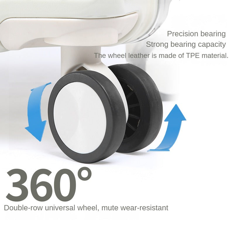 20/24/26-inch travel boarding case, functional trolley suitcase, with password lock, with USB charging port, with a separate water bottle holder, with a hanging hook.