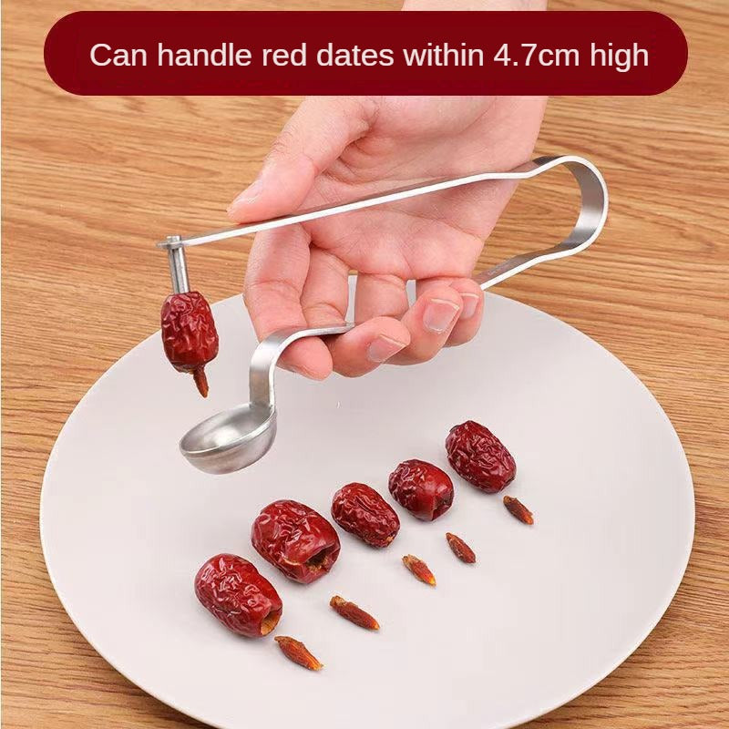 Date Pit Remover,Cherry Seed Remover Pitting Tool,Pitter for Cherry, Hawthorn, Red Date, Jujube