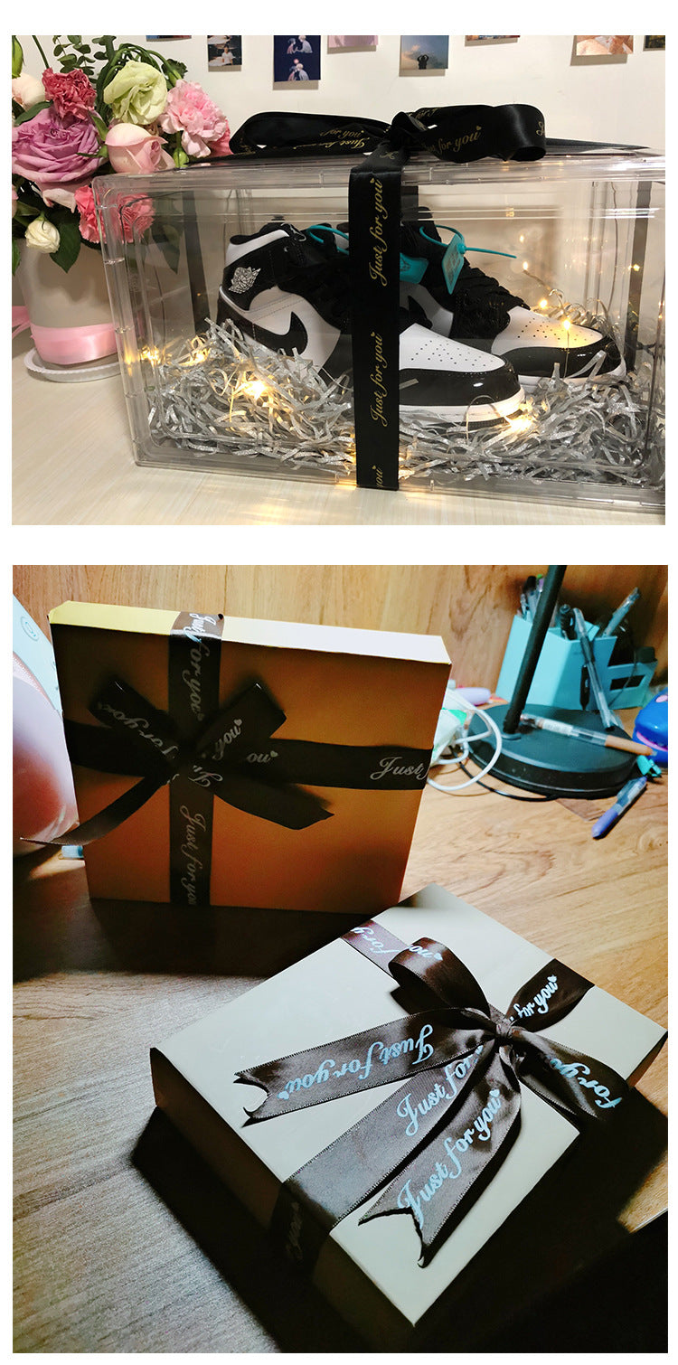 SA-2.5cm gift flowers packaging bag flower cake ribbon ribbon printing English letter ribbon bouquet ribbon wholesale
