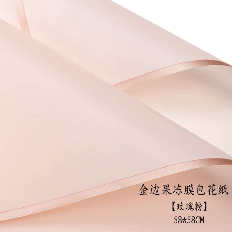 AC-Phnom Penh jelly film wholesale Qixi new waterproof flower wrapping paper flower shop supplies floral arrangement bouquet wrapping paper