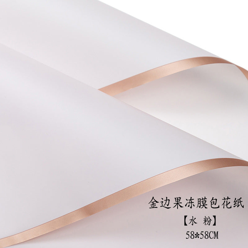 AC-Phnom Penh jelly film wholesale Qixi new waterproof flower wrapping paper flower shop supplies floral arrangement bouquet wrapping paper