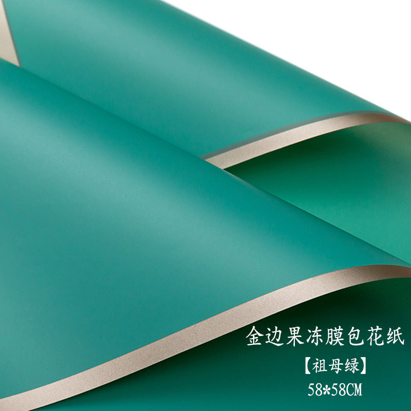 AC-Phnom Penh jelly film wholesale Qixi new waterproof flower wrapping paper flower shop supplies floral arrangement bouquet wrapping paper