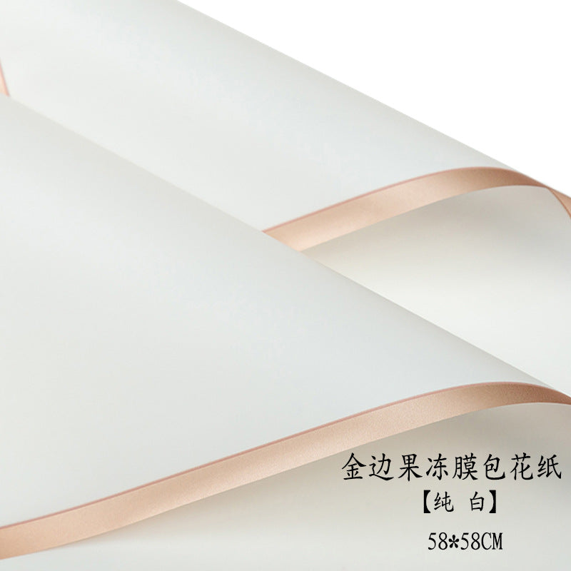 AC-Phnom Penh jelly film wholesale Qixi new waterproof flower wrapping paper flower shop supplies floral arrangement bouquet wrapping paper