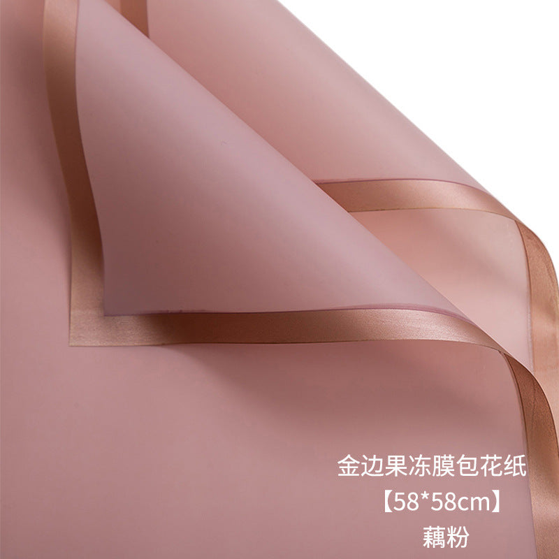 AC-Phnom Penh jelly film wholesale Qixi new waterproof flower wrapping paper flower shop supplies floral arrangement bouquet wrapping paper