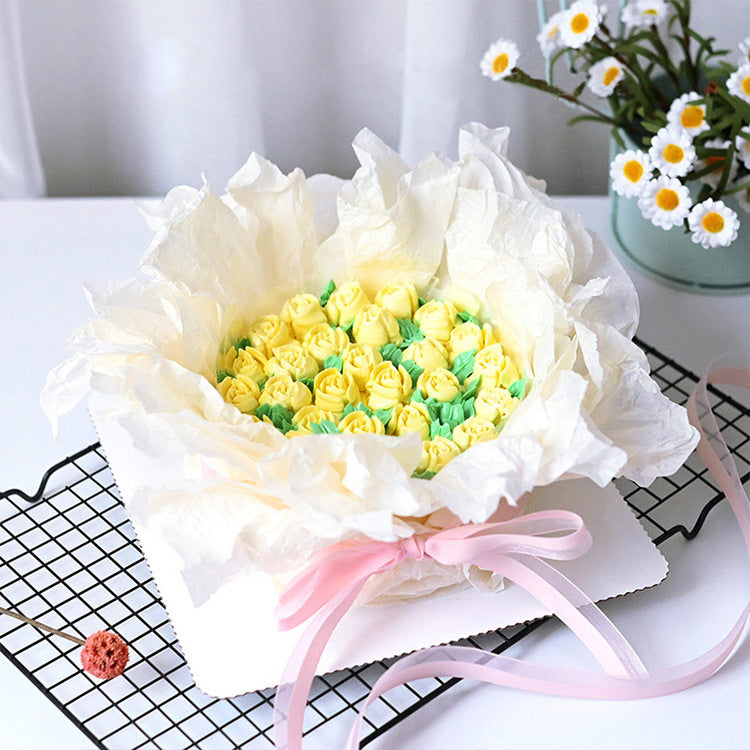 CB-Fresh Flower Bouquet Wrapping Paper,Wrapping Paper for Flowers,Simple, Clean, Solid Color Pearlescent Paper