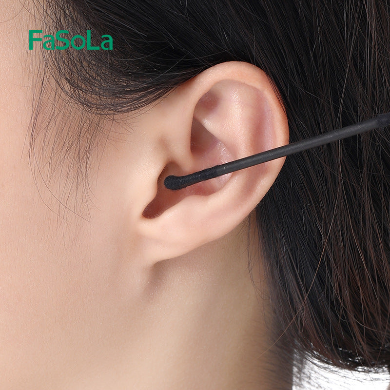 300pcs Natural Cotton Swabs With Storage Box - Perfect for Makeup & Ear Care!