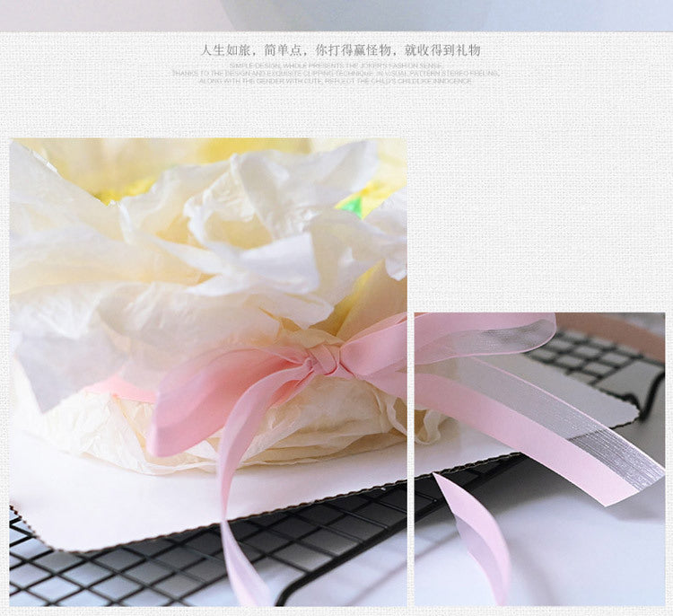 CB-Fresh Flower Bouquet Wrapping Paper,Wrapping Paper for Flowers,Simple, Clean, Solid Color Pearlescent Paper